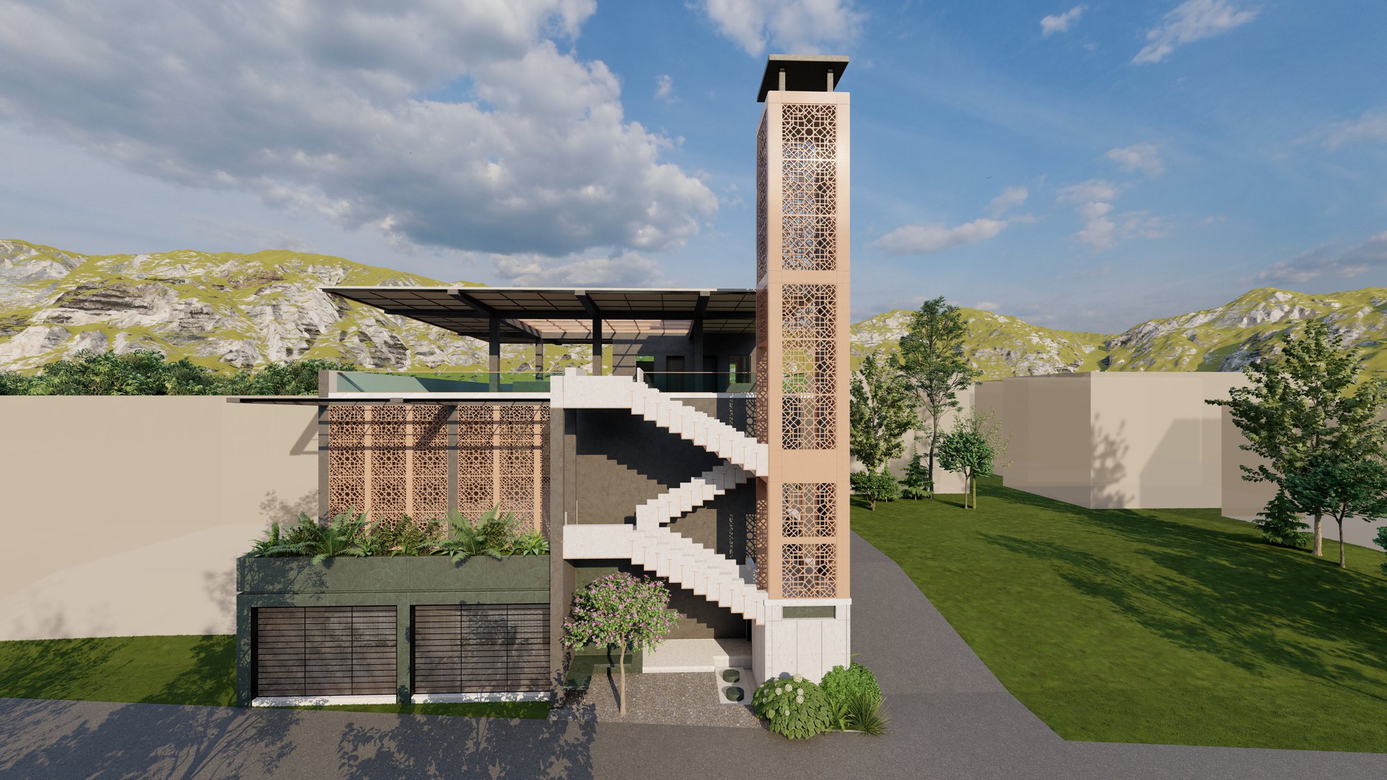 Bani Gala Mosque exterior view