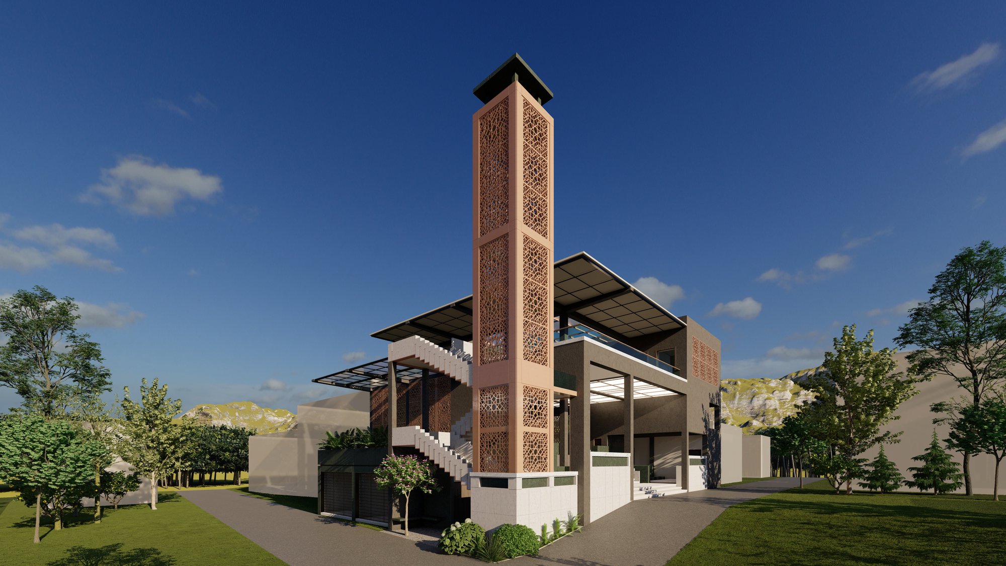 Bani Gala Mosque alternate angle
