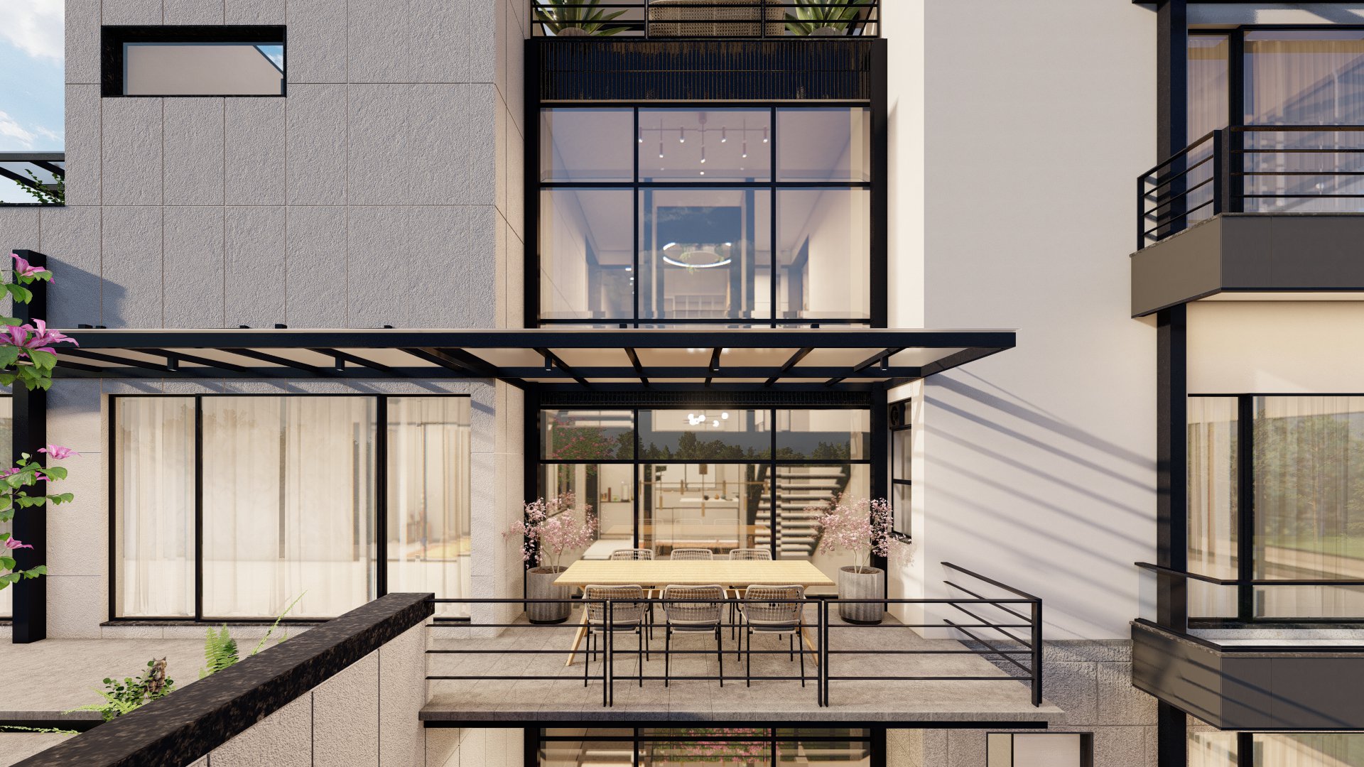 4+2 House garden view